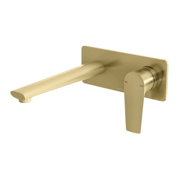 Phoenix Arlo Wall Basin / Bath Mixer Set 6 Star 200mm (Trim Kit Only) Lead Free Brushed Gold