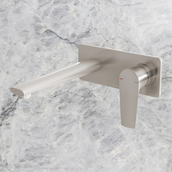 Phoenix Arlo Wall Basin / Bath Mixer Set 200mm (Trim Kit Only) Brushed Nickel