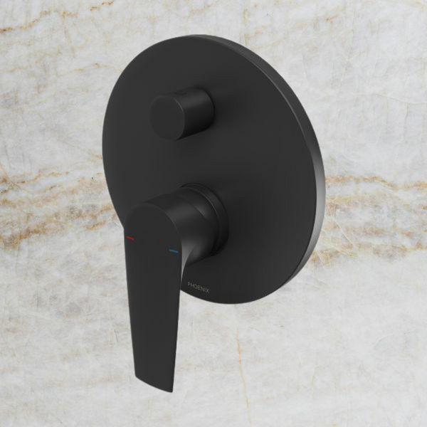 Phoenix Arlo Shower / Bath Diverter Mixer (Trim Kit Only) Matte Black