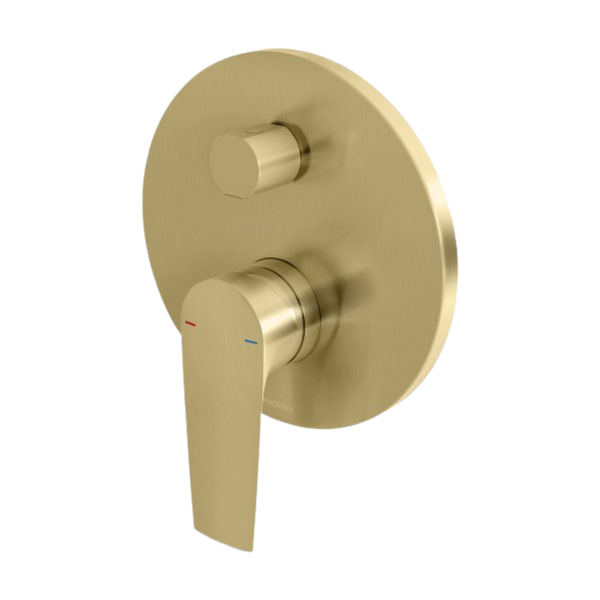 Phoenix Arlo Shower / Bath Diverter Mixer (Trim Kit Only) Brushed Gold