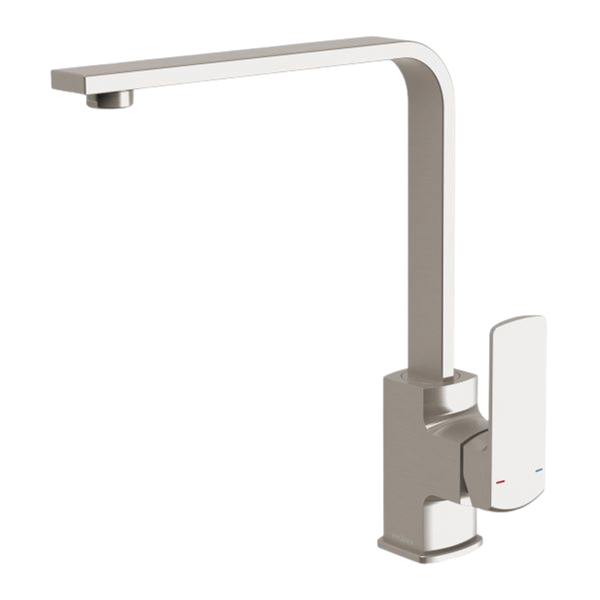 Phoenix Teva Sink Mixer 200mm Squareline Brushed Nickel