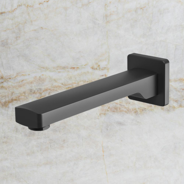 Phoenix Teva Wall Bath Outlet 200mm Matte Black