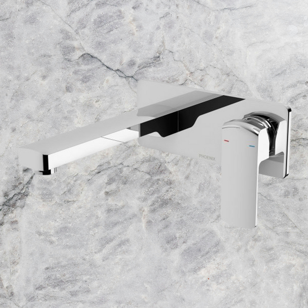 Phoenix Teva Wall Basin / Bath Mixer Set 200mm (Trim Kit Only) Lead Free Chrome