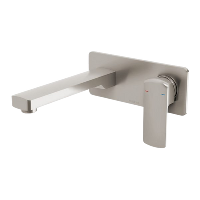 Phoenix Teva Wall Basin / Bath Mixer Set 200mm (Trim Kit Only) Lead Free 6 Star Brushed Nickel