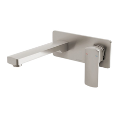 Phoenix Teva Wall Basin / Bath Mixer Set 200mm Trim Kit Only Lead Free 6 Star Brushed Nickel