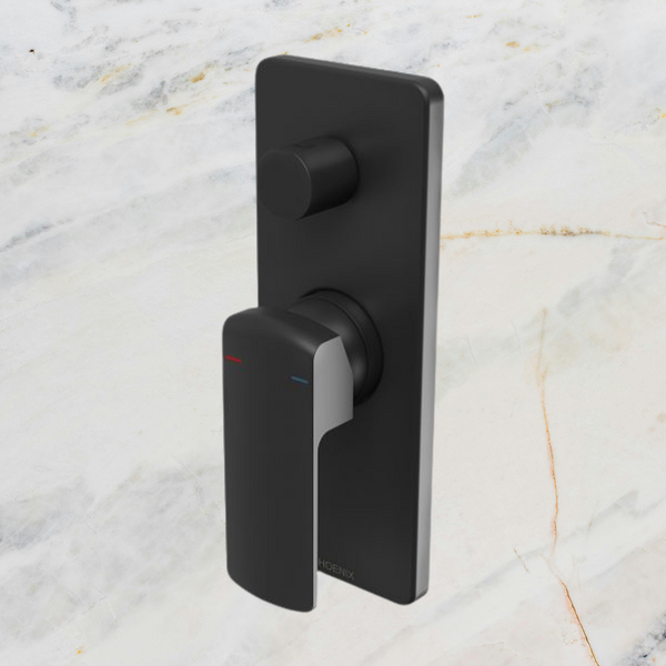 Phoenix Teva Shower / Bath Diverter Mixer (Trim Kit Only) Matte Black