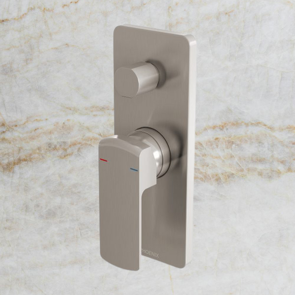 Phoenix Teva Shower / Bath Diverter Mixer (Trim Kit Only) Brushed Nickel