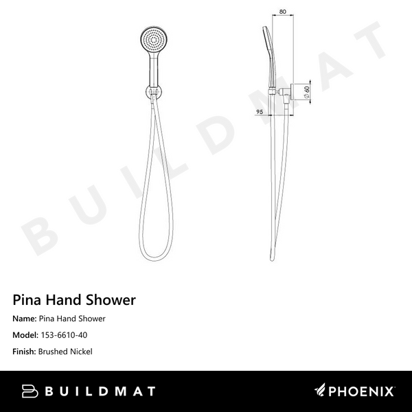 Phoenix Pina Hand Shower Brushed Nickel