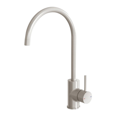 Phoenix Pina Sink Mixer 200mm Gooseneck Brushed Nickel