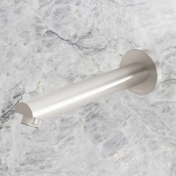 Phoenix Pina Wall Bath / Basin Outlet 180mm Brushed Nickel