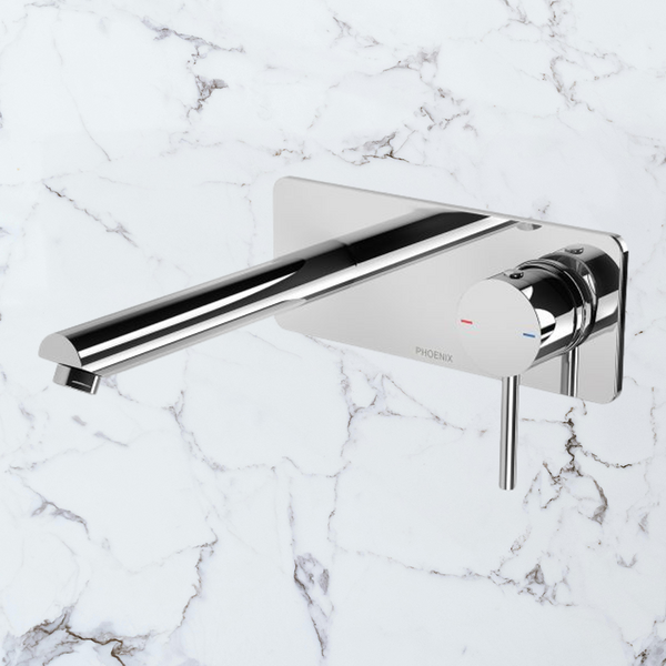 Phoenix Pina Wall Basin / Bath Mixer Set 180mm (Trim Kit Only) Lead Free Chrome