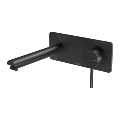 Phoenix Pina Wall Basin / Bath Mixer Set 180mm (Trim Kit Only) Lead Free Matte Black