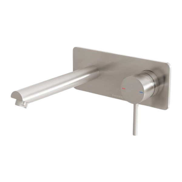 Phoenix Pina Wall Basin / Bath Mixer Set 180mm (Trim Kit Only) Lead Free Brushed Nickel