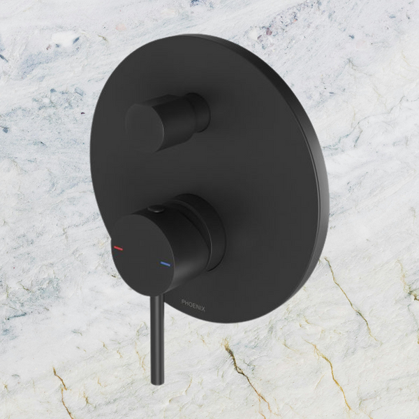 Phoenix Pina Shower / Bath Diverter Mixer (Trim Kit Only) Matte Black