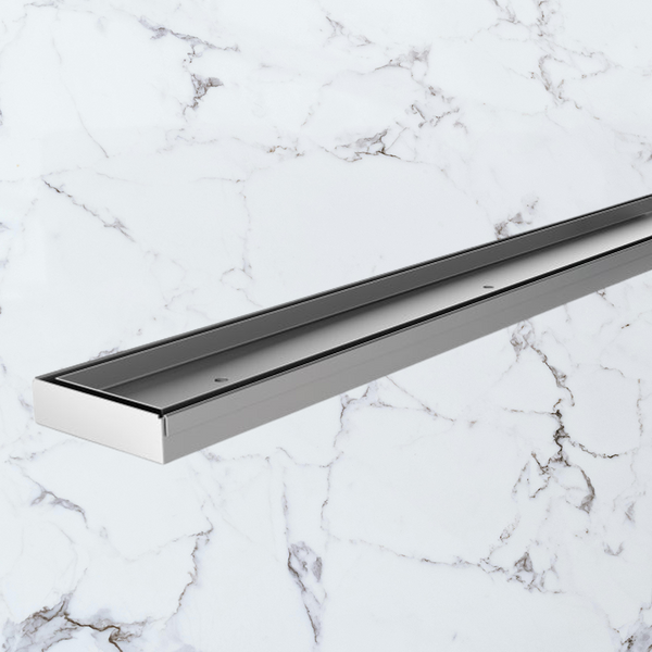 Phoenix Flat Channel Drain TI 75 x 1200mm Outlet 45mm Stainless Steel