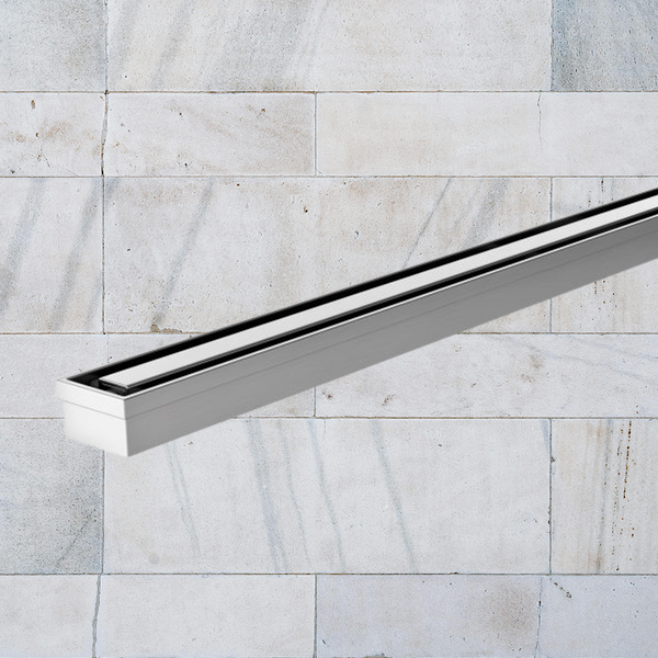 Phoenix Flat Slimline Channel Drain 30x600mm Outlet 65mm Stainless Steel