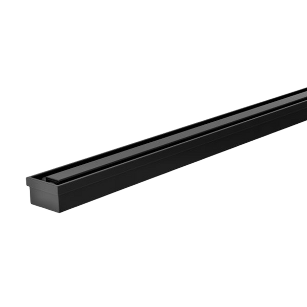 Phoenix Flat Slimline Channel Drain 30x900mm Outlet 65mm   Matte Black
