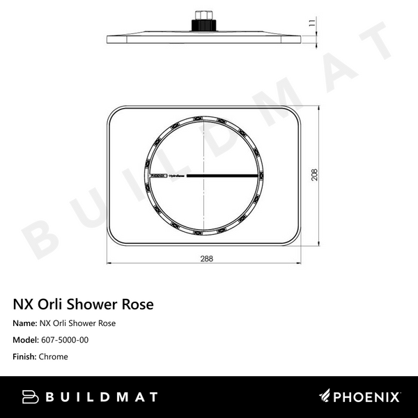 Phoenix NX Orli Shower Rose Chrome