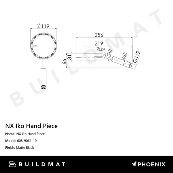 Phoenix NX Iko Hand Piece Matte Black