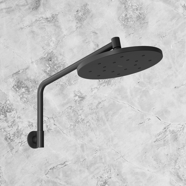 Phoenix Ormond High-Rise Shower Arm & Rose Matte Black