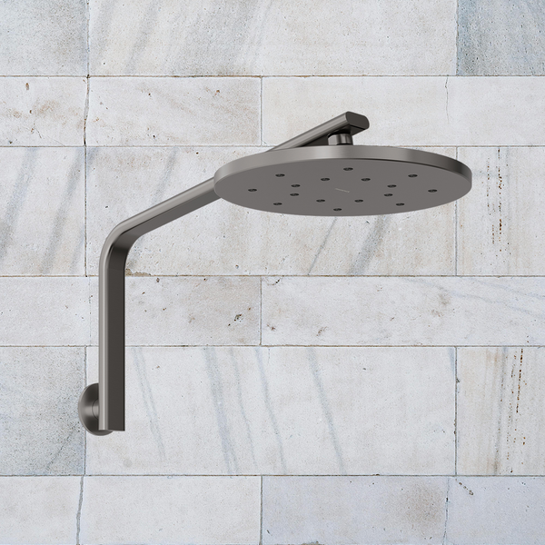 Phoenix Oxley High-Rise Shower Arm & Rose Brushed Carbon
