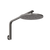 Phoenix Oxley High-Rise Shower Arm & Rose  Brushed Carbon