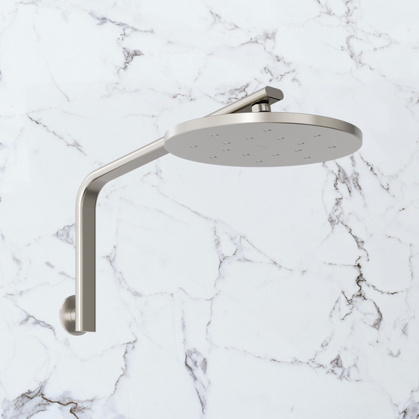 Phoenix Oxley High-Rise Shower Arm & Rose Brushed Nickel