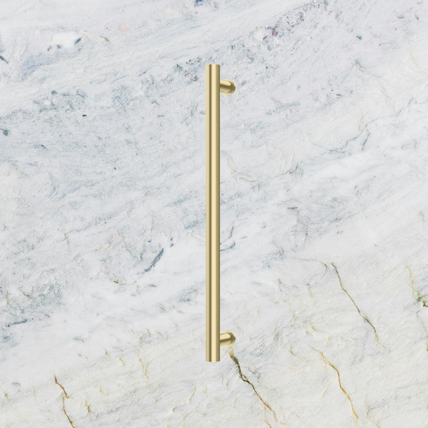 Phoenix Heated Towel Rail Round 600mm Brushed Gold