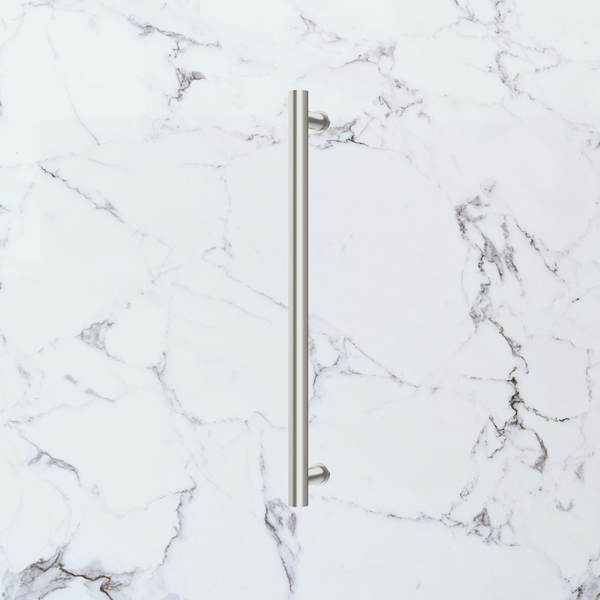 Phoenix Heated Towel Rail Round 600mm Brushed Nickel