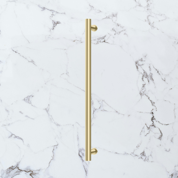 Phoenix Heated Towel Rail Round 800mm Brushed Gold