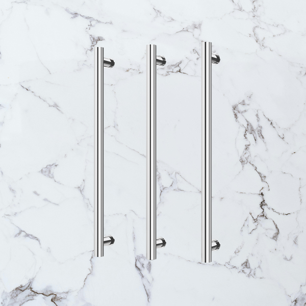 Phoenix Heated Triple Towel Rail Round 600mm Chrome