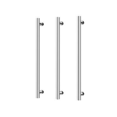 Phoenix Heated Triple Towel Rail Round 600mm Chrome