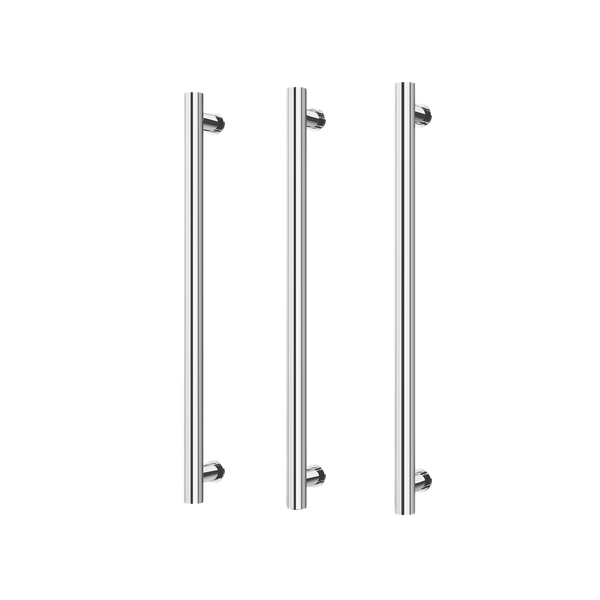 Phoenix Heated Triple Towel Rail Round 600mm Chrome