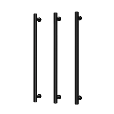 Phoenix Heated Triple Towel Rail Round 800mm Matte Black