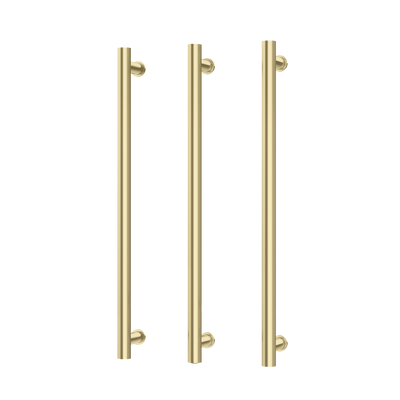 Phoenix Heated Triple Towel Rail Round 800mm Brushed Gold