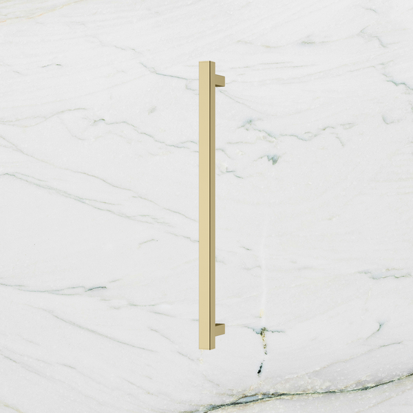 Phoenix Heated Towel Rail Square 600mm Brushed Gold