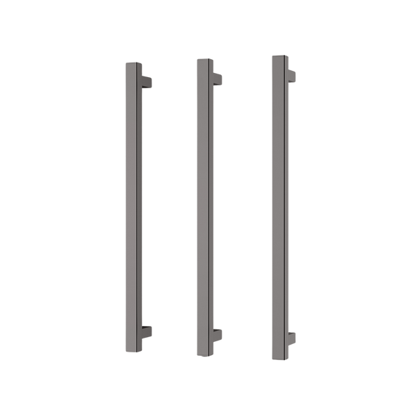 Phoenix Heated Triple Towel Rail Square 600mm Brushed Carbon