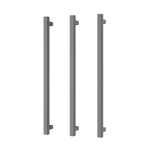 Phoenix Heated Triple Towel Rail Square 800mm Brushed Carbon
