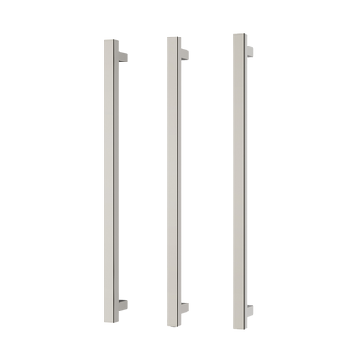 Phoenix Heated Triple Towel Rail Square 800mm Brushed Nickel