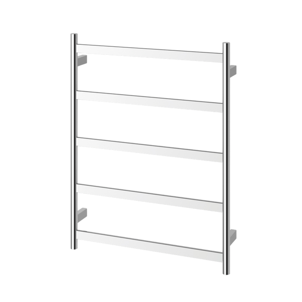 Phoenix Five Flat Bar Heated Towel Ladder 550mm x 740mm Chrome