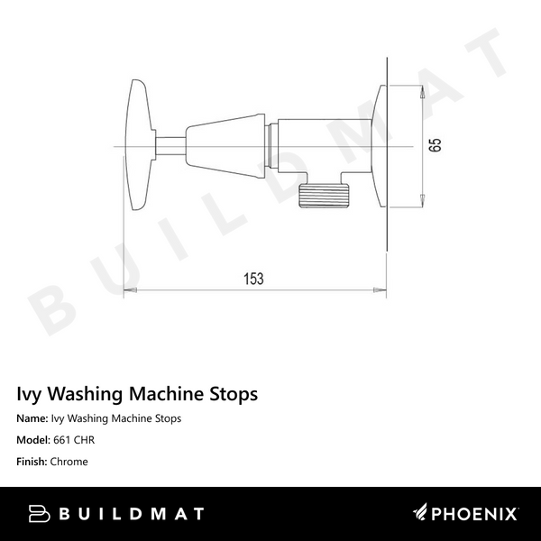 Phoenix Ivy Washing Machine Stops Chrome