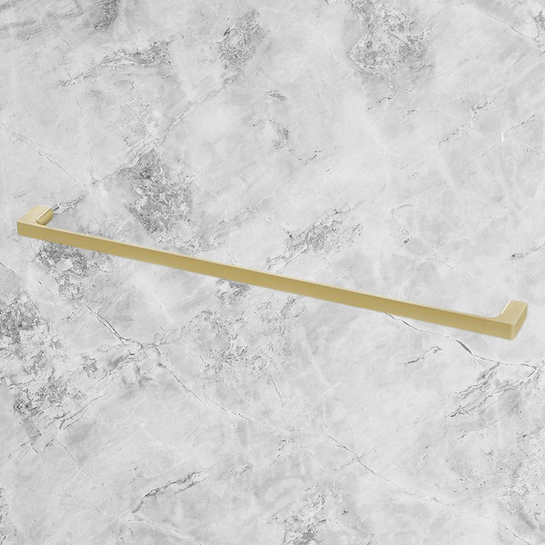 Phoenix Gloss Single Towel Rail 800mm Brushed Gold