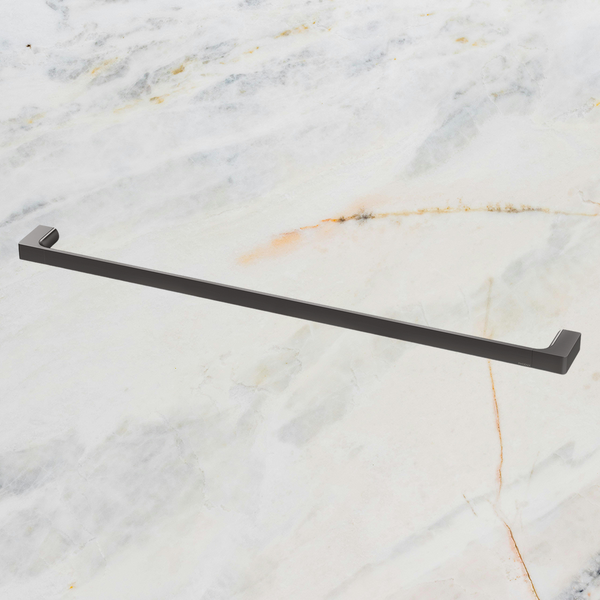 Phoenix Gloss Single Towel Rail 800mm Brushed Carbon