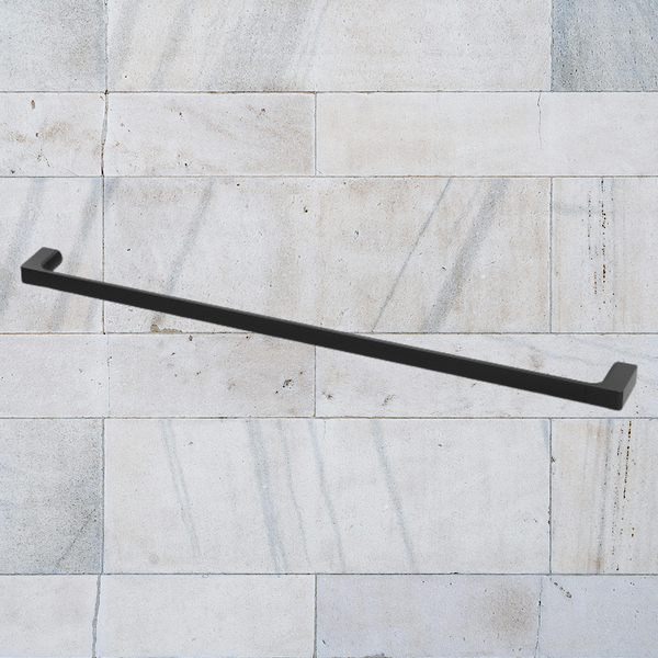 Phoenix Gloss Single Towel Rail 800mm Matte Black
