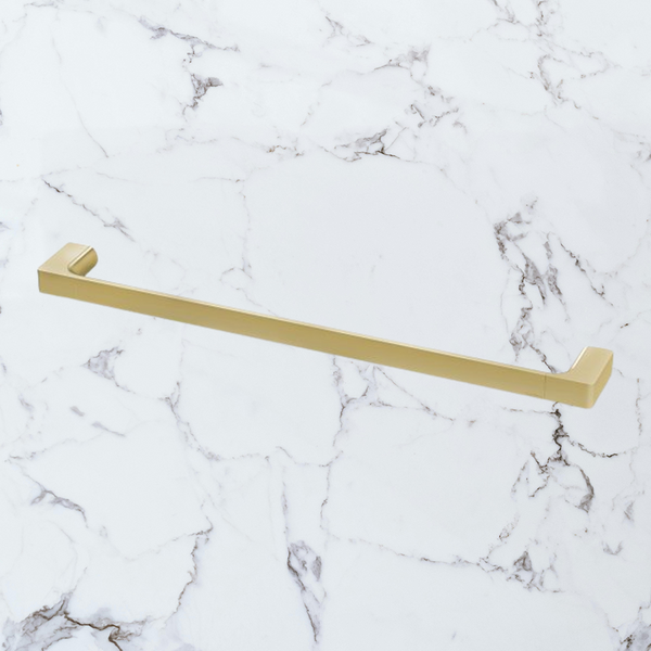 Phoenix Gloss Single Towel Rail 600mm Brushed Gold