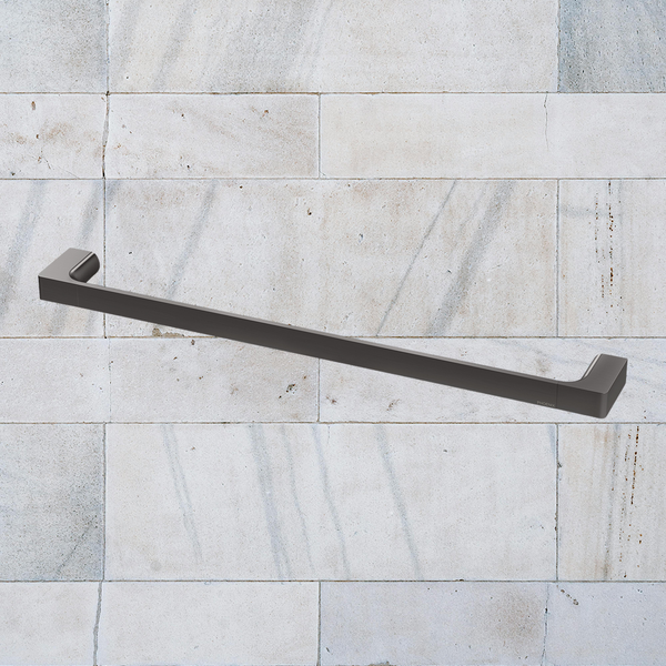 Phoenix Gloss Single Towel Rail 600mm Brushed Carbon