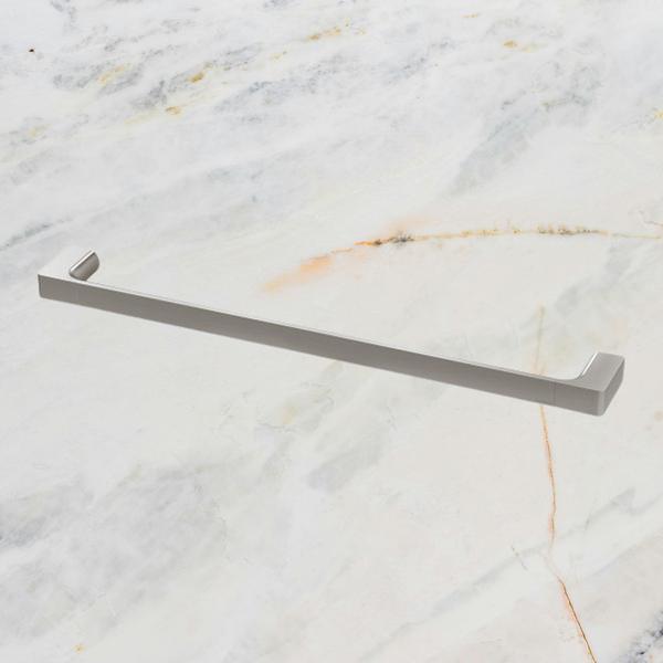 Phoenix Gloss Single Towel Rail 600mm Brushed Nickel