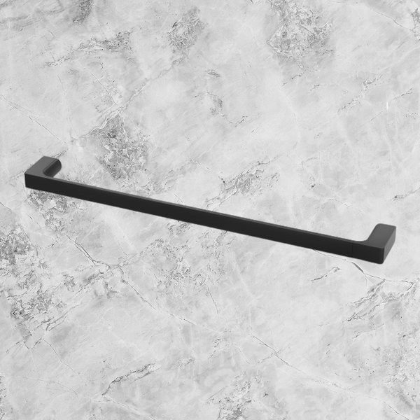 Phoenix Gloss Single Towel Rail 600mm Matte Black
