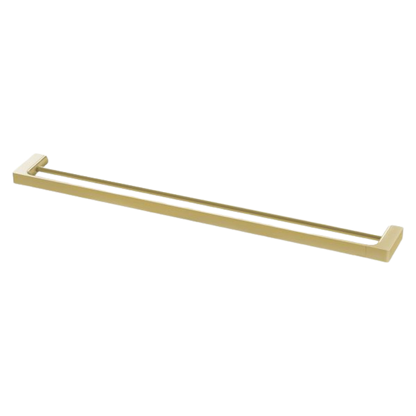 Phoenix Gloss Double Towel Rail 800mm Brushed Gold