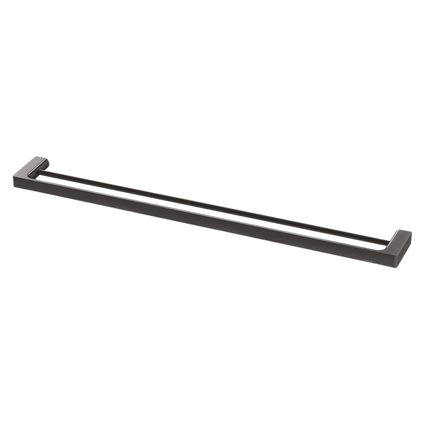 Phoenix Gloss Double Towel Rail 800mm Brushed Carbon